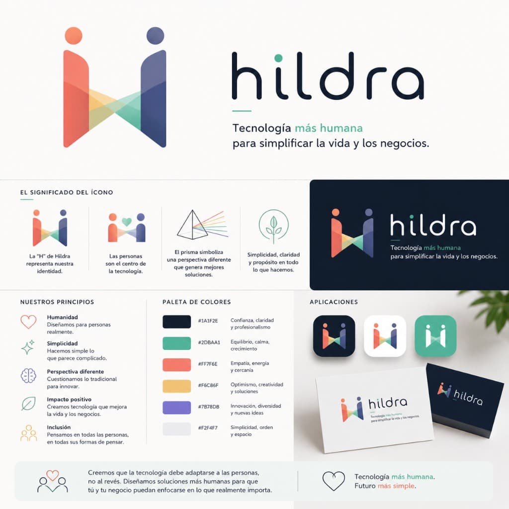 Identidad de marca Hildra — tecnología más humana